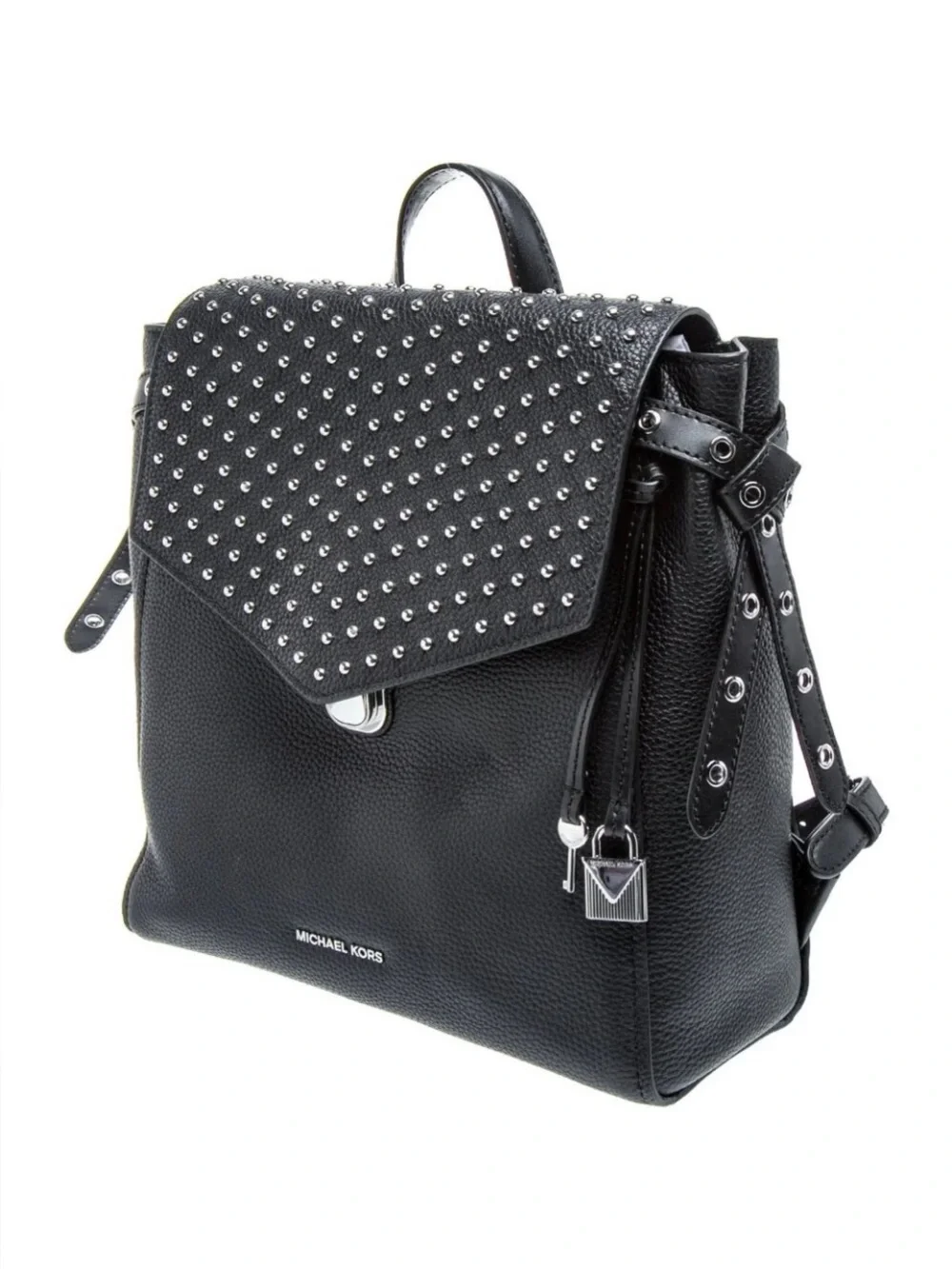 Michael‎ Kors Bristol Medium Studded Leather Black Backpack